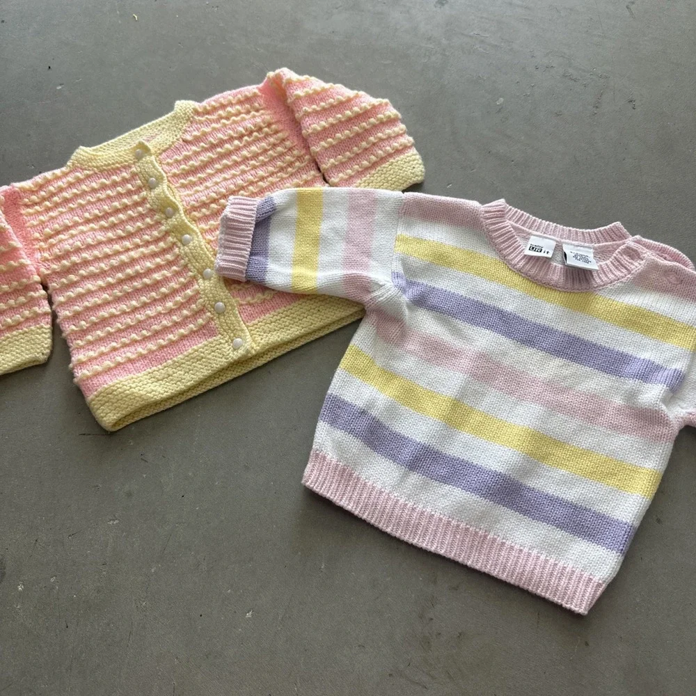RESELLER BUNDLE!! Vintage Baby & Kids Knit SWEATERS! Lot Of 30! Sz 0-6!